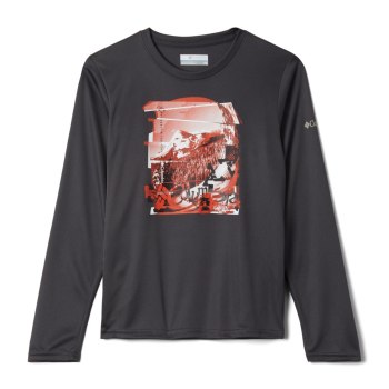 Columbia Trail Tearin Long Sleeve, Sudaderas Grises Oscuro Para Niño | 135042-PAZ